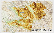 Physical Panoramic Map of Mong Ping, lighten