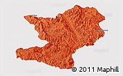 Political Panoramic Map of Mong Ping, cropped outside