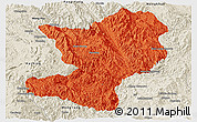 Political Panoramic Map of Mong Ping, shaded relief outside