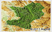 Satellite Panoramic Map of Mong Ping, physical outside