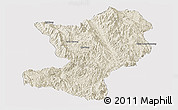Shaded Relief Panoramic Map of Mong Ping, cropped outside