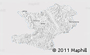 Silver Style Panoramic Map of Mong Ping, single color outside