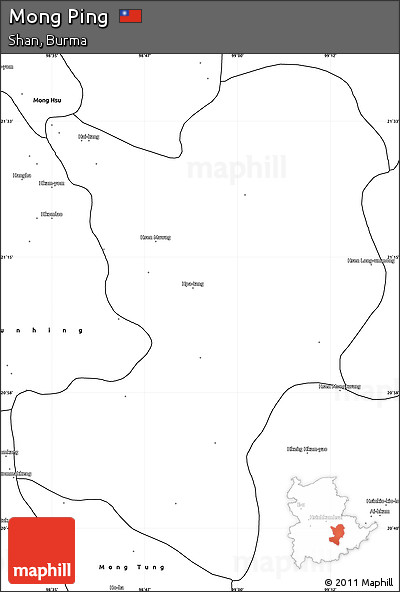 Blank Simple Map of Mong Ping
