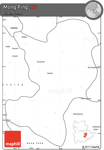Blank Simple Map of Mong Ping