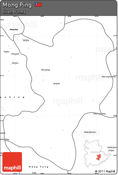Blank Simple Map of Mong Ping