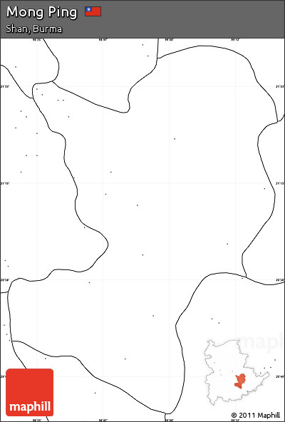 Blank Simple Map of Mong Ping, no labels