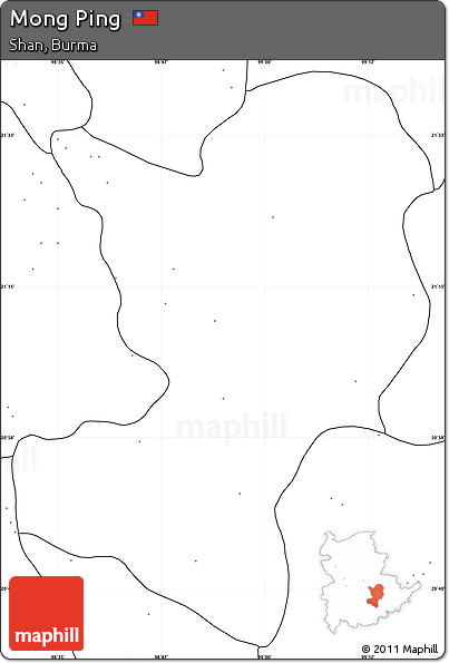 Blank Simple Map of Mong Ping, no labels
