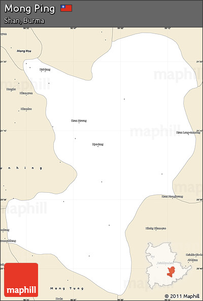 Classic Style Simple Map of Mong Ping