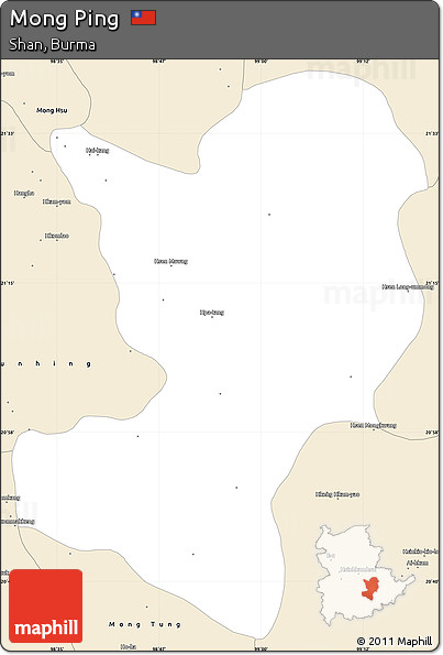 Classic Style Simple Map of Mong Ping