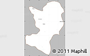 Gray Simple Map of Mong Ping, cropped outside