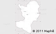 Silver Style Simple Map of Mong Ping, cropped outside