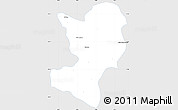 Silver Style Simple Map of Mong Ping, single color outside
