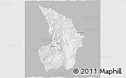 Gray 3D Map of Mong Tung, single color outside