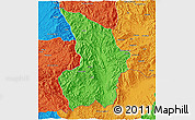 Political 3D Map of Mong Tung