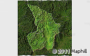 Satellite 3D Map of Mong Tung, darken