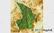 Satellite 3D Map of Mong Tung, physical outside