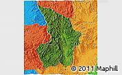 Satellite 3D Map of Mong Tung, political outside