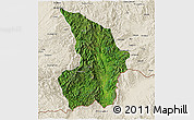 Satellite 3D Map of Mong Tung, shaded relief outside