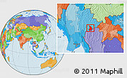 Political Location Map of Mong Tung