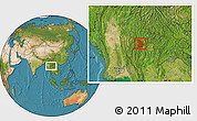 Satellite Location Map of Mong Tung