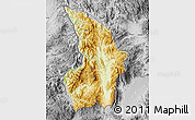 Physical Map of Mong Tung, desaturated