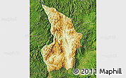 Physical Map of Mong Tung, satellite outside