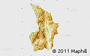 Physical Map of Mong Tung, single color outside
