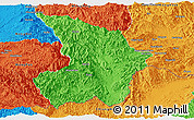 Political Panoramic Map of Mong Tung