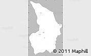 Gray Simple Map of Mong Tung, single color outside