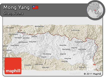 Classic Style 3D Map of Mong Yang