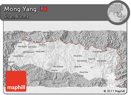 Gray 3D Map of Mong Yang