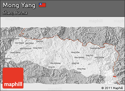 Gray 3D Map of Mong Yang