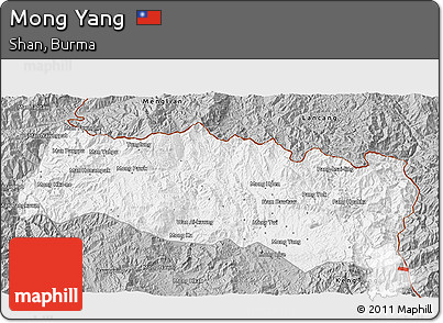 Gray 3D Map of Mong Yang