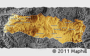 Physical 3D Map of Mong Yang, darken, desaturated