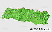 Political 3D Map of Mong Yang, cropped outside
