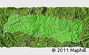 Political 3D Map of Mong Yang, satellite outside