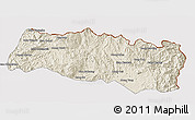 Shaded Relief 3D Map of Mong Yang, cropped outside