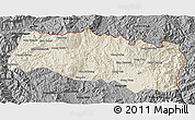 Shaded Relief 3D Map of Mong Yang, darken, desaturated