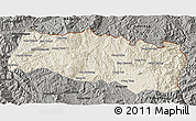 Shaded Relief 3D Map of Mong Yang, darken, semi-desaturated