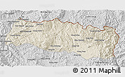 Shaded Relief 3D Map of Mong Yang, desaturated