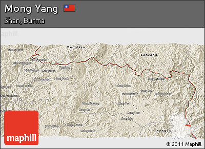 Shaded Relief 3D Map of Mong Yang