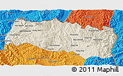 Shaded Relief 3D Map of Mong Yang, political outside