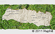 Shaded Relief 3D Map of Mong Yang, satellite outside