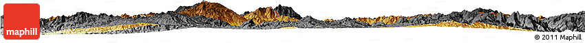 Physical Horizon Map of Mong Yang, darken, desaturated