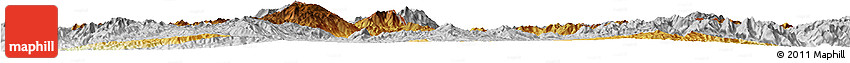 Physical Horizon Map of Mong Yang, lighten, desaturated