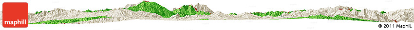 Political Horizon Map of Mong Yang, shaded relief outside