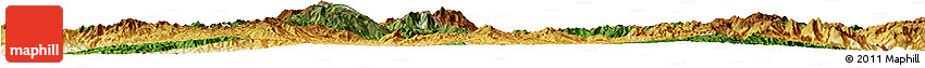 Satellite Horizon Map of Mong Yang, physical outside