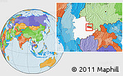 Political Location Map of Mong Yang, highlighted parent region