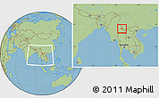 Savanna Style Location Map of Mong Yang, within the entire country