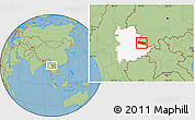 Savanna Style Location Map of Mong Yang, highlighted parent region